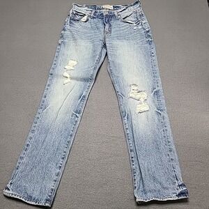 Aeropostale Mens Straight Leg Light Wash Distressed Jeans Size‎ 28x30